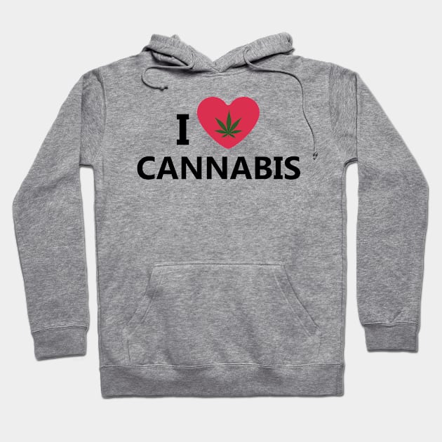 I Love Cannabis Hoodie by GetHy